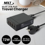 MXT 72W Multi USB Port Travel Charger Station thumbnail 7