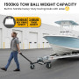 Kartrite Trailer Dolly Adjustable 2-Inch Hitch Ball 1500kg (3500lbs) Tongue Weight Capacity 8 Inch Swivel Wheels Mover thumbnail 4