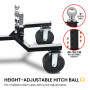Kartrite Trailer Dolly Adjustable 2-Inch Hitch Ball 1500kg (3500lbs) Tongue Weight Capacity 8 Inch Swivel Wheels Mover thumbnail 6