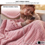 Laura Hill XL Electric Heated Blanket Throw Soft Coral Fleece with 10 Heat Settings - Pink thumbnail 3