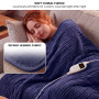 Laura Hill Electric Heated Blanket Throw Soft Coral Fleece w/ 9 Heat Settings - Blue thumbnail 3