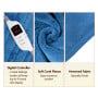 Laura Hill Heated Electric Blanket Coral Warm Fleece Winter Blue thumbnail 3