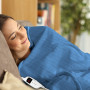 Laura Hill Heated Electric Blanket Coral Warm Fleece Winter Blue thumbnail 7