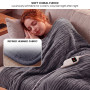 Laura Hill Electric Heated Blanket Throw Soft Coral Fleece w/ 9 Heat Settings - Grey thumbnail 3