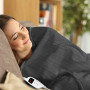 Heated Electric Blanket Throw Rug Coral Warm Fleece Winter Grey thumbnail 7