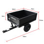 Kartrite Heavy Duty Dump Cart 270kg Capacity Pneumatic Tyres Quick Release Pedal Removable Tailgate Trailer for Garden thumbnail 2