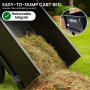 Kartrite Heavy Duty Dump Cart 270kg Capacity Pneumatic Tyres Quick Release Pedal Removable Tailgate Trailer for Garden thumbnail 8