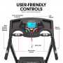 Powertrain K200 Electric Treadmill Folding Home Gym Running  Machine thumbnail 9