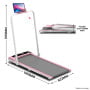 Powertrain K300 Pink Foldable 2-in-1 Under Desk Walking Pad Treadmill 1.5HP 10km/h Incline Home Running Machine thumbnail 4
