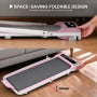 Powertrain K300 Pink Foldable 2-in-1 Under Desk Walking Pad Treadmill 1.5HP 10km/h Incline Home Running Machine thumbnail 7