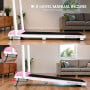 Powertrain K300 Pink Foldable 2-in-1 Under Desk Walking Pad Treadmill 1.5HP 10km/h Incline Home Running Machine thumbnail 10