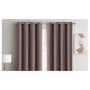 2x 100% Blockout Curtains Panels 3 Layers Eyelet Taupe 240x230cm thumbnail 1