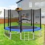 Kahuna Blizzard 10 ft Trampoline with Basketball Set Blue thumbnail 12