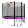 Kahuna Blizzard 8 ft Trampoline Green with Basketball Set Purple thumbnail 1