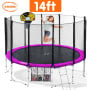 Kahuna Blizzard 14ft Trampoline with Basketball Set Purple thumbnail 8