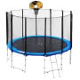 Kahuna Blizzard 14 ft Trampoline with Basketball Set -  Blue thumbnail 1