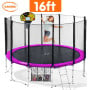 Kahuna Blizzard 16 ft Trampoline with Basketball Pink thumbnail 2