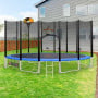 Kahuna Blizzard 16 ft Trampoline with Basketball Blue thumbnail 11
