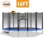 Kahuna Blizzard 16 ft Trampoline with Basketball Blue thumbnail 2