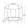 Kahuna 4.5ft Kids Trampoline with Roof Shade Cover & Safety Net Enclosure - Outdoor Indoor Toddler Play Red Blue thumbnail 6