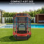 Kahuna 4.5ft Kids Trampoline with Roof Shade Cover & Safety Net Enclosure - Outdoor Indoor Toddler Play Red Blue thumbnail 8