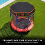 Kahuna 4.5ft Kids Trampoline with Roof Shade Cover & Safety Net Enclosure - Outdoor Indoor Toddler Play Red Blue thumbnail 11