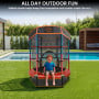 Kahuna 4.5ft Kids Trampoline with Roof Shade Cover & Safety Net Enclosure - Outdoor Indoor Toddler Play Red Blue thumbnail 13