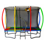 Kahuna Trampoline 8 ft x 11 ft Outdoor Rectangular Rainbow with BB Set thumbnail 1