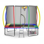 Kahuna Trampoline 6ft x 9ft Rectangular Outdoor Rainbow Basketball Set thumbnail 1