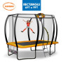 Kahuna 6 ft x 9 ft Rectangular Outdoor Trampoline - Orange thumbnail 1