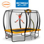 Kahuna 6 ft x 9 ft Rectangular Outdoor Trampoline with LED Basketball Set - Orange thumbnail 12