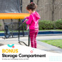 Kahuna 6 ft x 9 ft Rectangular Outdoor Trampoline with LED Basketball Set - Orange thumbnail 9