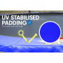 Kahuna Trampoline 14 ft with Basketball Set and Roof - Blue thumbnail 3