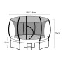 Kahuna Trampoline 8 ft with Basketball Set and Roof - Rainbow thumbnail 7