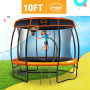 Kahuna Trampoline 10 ft with Basketball Set and Roof - Orange thumbnail 3