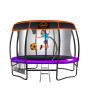 Kahuna Trampoline 10 ft with Basketball Set and Roof - Purple thumbnail 2