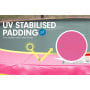 Kahuna Trampoline 8 ft with Basketball Set and Roof - Pink thumbnail 3