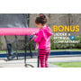 Kahuna Trampoline 8 ft with Basketball Set and Roof - Pink thumbnail 7