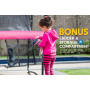 Kahuna Trampoline 10 ft with Basketball Set and Roof - Pink thumbnail 5