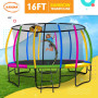 Kahuna Trampoline 16ft with Basketball Set - Rainbow thumbnail 3