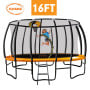 Kahuna Trampoline 16 ft with Basketball set - Orange thumbnail 2