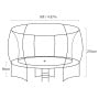 Kahuna Trampoline 16 ft with Basketball set - Orange thumbnail 9