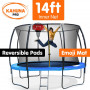 Kahuna Trampoline Pro 14ft - Reversible pad, Emoji Mat, Basketball Set thumbnail 1