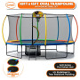 Kahuna 10 ft x 15 ft Oval Trampoline with Reversible Pad and Basketball Set thumbnail 16