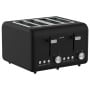 Pronti Silver Noir Collection 4 Slice Toaster with Dual Controls thumbnail 2