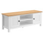 Sarantino Gio TV Stand - White/Natural thumbnail 1