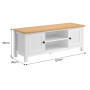 Sarantino Gio TV Stand - White/Natural thumbnail 3