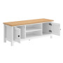 Sarantino Gio TV Stand - White/Natural thumbnail 4