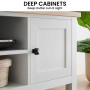 Sarantino Gio TV Stand - White/Natural thumbnail 6