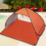Pop Up Portable Beach Tent Sun Shade Shelter Orange thumbnail 1